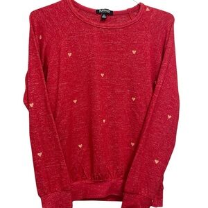 Buffalo David Bitton Red Heart Pattern Sweater